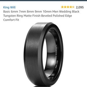GUC: King Will Tungsten Carbide Men’s Ring.